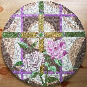 Cross with diamond dots and Swarovski